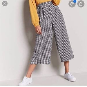 zara gingham culottes
